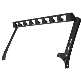 Go Rhino WLF Windshield Light Mount Frame for Jeep Wrangler JK (2007-2018) w/ Eight Cube Lights