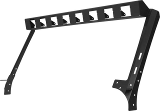 Go Rhino WLF Windshield Light Mount Frame for Jeep Wrangler JK (2007-2018) w/ Eight Cube Lights