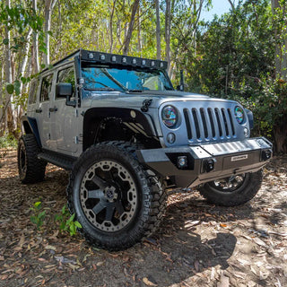 Go Rhino WLF Windshield Light Mount Frame for Jeep Wrangler JK (2007-2018) w/ Eight Cube Lights