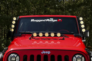 Rugged Ridge Elite Fast Track Windshield Light Bar Mount: Fits Most Jeep Wrangler Models (2007-2018)