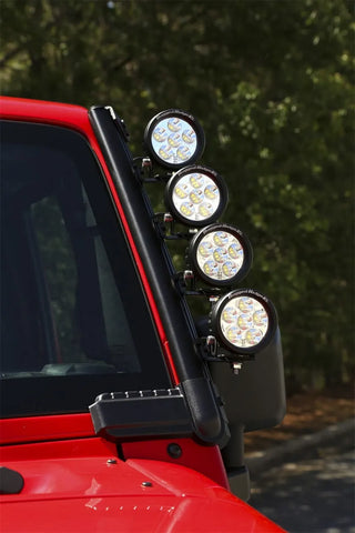 Rugged Ridge Elite Fast Track Windshield Light Bar Mount: Fits Most Jeep Wrangler Models (2007-2018)