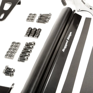 Rugged Ridge Elite Fast Track Windshield Light Bar Mount w/ Crossbar: Jeep Wrangler (07-18)