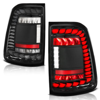ANZO Full LED Tail Lights with Sequential Signal (PAIR): Ram 1500 (2019-2024) - Black