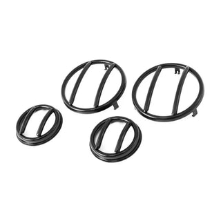 Rugged Ridge Powder Coated Steel Euro Guards 4-Piece Kit (FRONT): Jeep Wrangler (07-18)