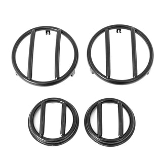 Rugged Ridge Powder Coated Steel Euro Guards 4-Piece Kit (FRONT): Jeep Wrangler (07-18)