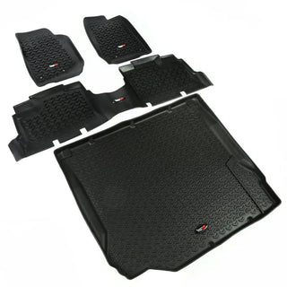 Rugged Ridge All Terrain Floor Liner Kit (F&R & Cargo): Jeep Wrangler (07-18)