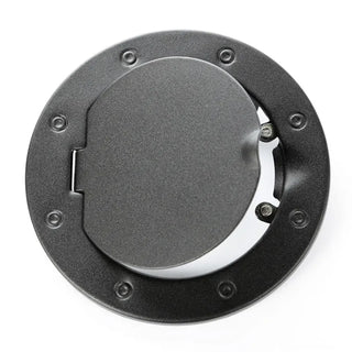 Rugged Ridge Textured Black Non-Locking Gas Cap Door: Fits Most Jeep Wrangler Models (2007-2018)