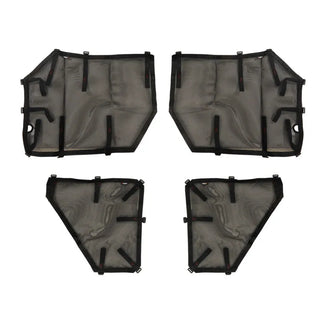 Rugged Ridge Fortis Tube Door Covers Full Set: Fits Most Jeep Wrangler Models (2007-2018) - Black