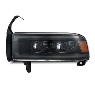 AlphaRex LUXX LED Projector Headlights w/ Activ Light, Sequential Signal, SB DRL: Dodge Ram (94-01)