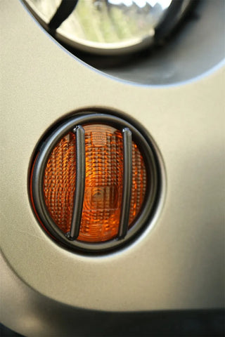 Rugged Ridge Textured Black Turn Signal Euro Guards: Fits Most Jeep Wrangler Models (2007-2018)