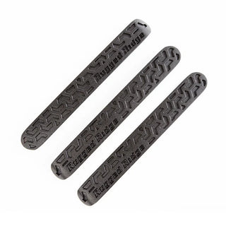 Rugged Ridge Elite Black Tread Door Handle Inserts Kit: Fits Most Jeep Wrangler Models (2007-2018)