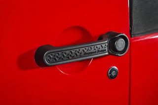 Rugged Ridge Elite Black Tread Door Handle Inserts Kit: Fits Most Jeep Wrangler Models (2007-2018)