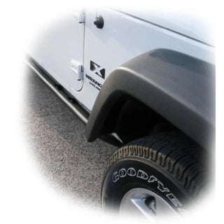 N-Fab RKR Rock Rails 1.75in Tubular Steel (2-DOOR): Jeep Wrangler (07-18) - Textured Black