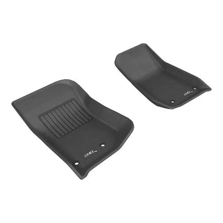3D MAXpider Kagu Custom Fit All-Weather Floor Mat (FRONT): Fits Jeep Wrangler (07-18) - Black