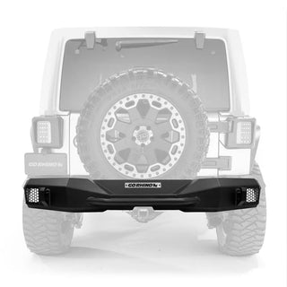 Go Rhino Rockline Rear Stubby Bumper: Fits Most Jeep Wrangler Models (2007-2018)
