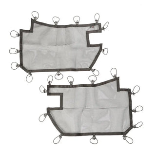 Rugged Ridge Reinforced Mesh Tube Door Covers (FRONT): Fits Jeep Wrangler (07-18) - Black