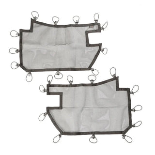 Rugged Ridge Reinforced Mesh Tube Door Covers (FRONT): Fits Jeep Wrangler (07-18) - Black