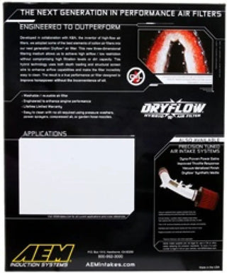 AEM Dryflow Drop-In Air Filter: Dodge Ram, 1500, 2500 & 3500 2011 - 2018