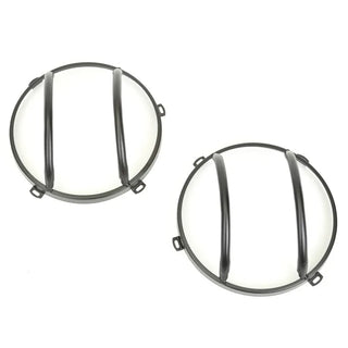 Rugged Ridge Textured Black Headlight Euro Guards: Fits Most Jeep Wrangler Models (2007-2018)