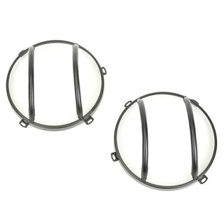 Rugged Ridge Textured Black Headlight Euro Guards: Fits Most Jeep Wrangler Models (2007-2018)