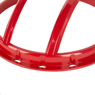 Rugged Ridge Red Powder Coated Aluminum Headlight Euro Guards (F&R): Jeep Wrangler (07-18)