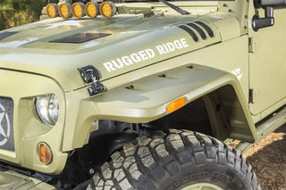 Rugged Ridge Hurricane Smooth Fender Flare Kit: Jeep Wrangler / Grand Cherokee (07-18 / 05-10)
