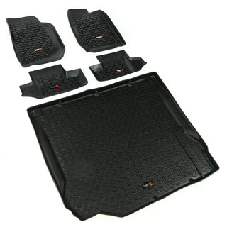 Rugged Ridge All Terrain Floor Liner Kit (F&R & Cargo): Jeep Wrangler (07-18)