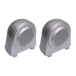 Rugged Ridge Brushed Silver Tweeter Speaker Enclosures: Fits Most Jeep Wrangler Models (2007-2018)