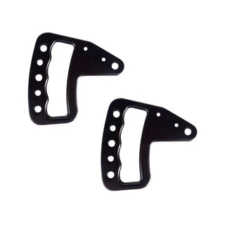 Rugged Ridge Black Aluminum Cross Drilled Grab Handles (FRONT): Jeep Wrangler (07-18)