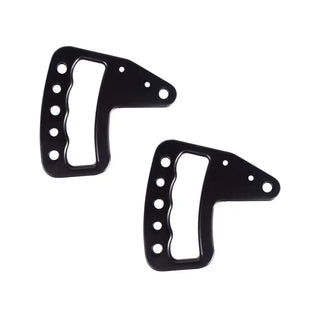 Rugged Ridge Black Aluminum Cross Drilled Grab Handles (FRONT): Jeep Wrangler (07-18)
