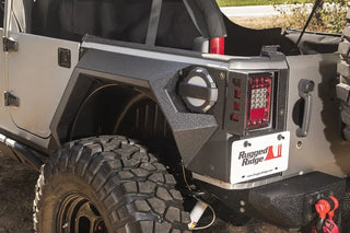 Rugged Ridge XHD Rear Armor Fenders Pair: Fits Most Jeep Wrangler Models (2007-2018)