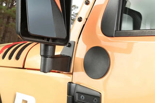 Rugged Ridge Textured Black Mirror Relocation Brackets (PAIR): Jeep Wrangler JK (07-18)