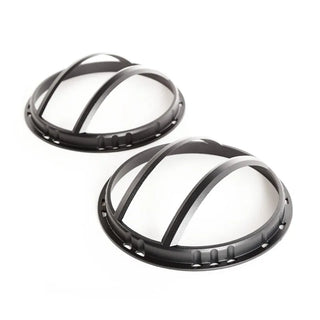 Rugged Ridge Black Elite Pivotal Headlight Euro Guard: Fits Most Jeep Wrangler Models (2007-2018)
