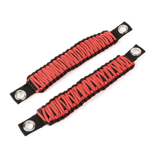 Rugged Ridge Paracord A-Pillar Grab Handle (PAIR): Jeep Wrangler JK (07-18) - Red
