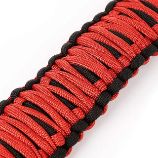 Rugged Ridge Paracord A-Pillar Grab Handle (PAIR): Jeep Wrangler JK (07-18) - Red