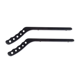 Rugged Ridge Aluminum Cross Drilled Grab Handles Rear Pair (REAR): Jeep Wrangler JK (07-18) - Black