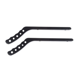 Rugged Ridge Aluminum Cross Drilled Grab Handles Rear Pair (REAR): Jeep Wrangler JK (07-18) - Black