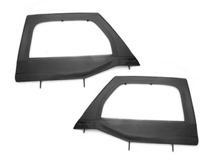 Rugged Ridge Upper Soft Door Kit Front (Black Diamond): Jeep Wrangler (07-18)