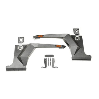 Rugged Ridge XHD Front Armor Fenders Pair: Fits Most Jeep Wrangler Models (2007-2018)
