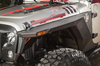 Rugged Ridge XHD Front Armor Fenders Pair: Fits Most Jeep Wrangler Models (2007-2018)