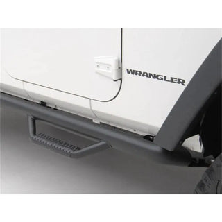 N-Fab Wheel-to-Wheel Nerf Step Bar 3in (TEXTURED BLACK): Fits Most Jeep Wrangler Models (2007-2018)