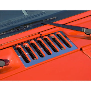 Rugged Ridge SS Cowl Vent Cover: Jeep Wrangler (07-18) w/ Existing Hardware