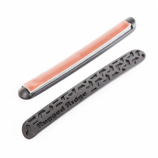 Rugged Ridge Elite Black Tread Door Handle Inserts Kit: Jeep Wrangler JK (07-18)
