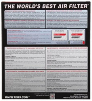 K&N High-Flow Original Lifetime Engine Air Filter (F&R): Jeep Grand Cherokee Trackhawk 2018-21 / Durango SRT Hellcat 2021-25 6.2L
