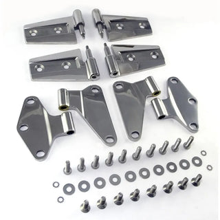 Rugged Ridge Stainless Steel Door Hinge Kit: Fits Most Jeep Wrangler Models (2007-2018) w/ Hardware