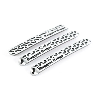 Rugged Ridge Elite Contrast Tread Door Handle Inserts: Fits Most Jeep Wrangler JK Models (2007-2018)