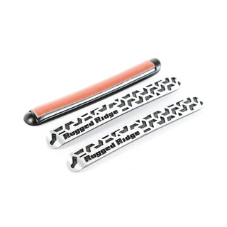Rugged Ridge Elite Contrast Tread Door Handle Inserts: Fits Most Jeep Wrangler JK Models (2007-2018)