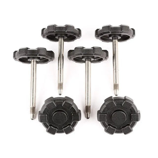 Rugged Ridge Elite Cast Aluminum Door Surround Knobs Set (4-DR): Jeep Wrangler (07-18) - Black