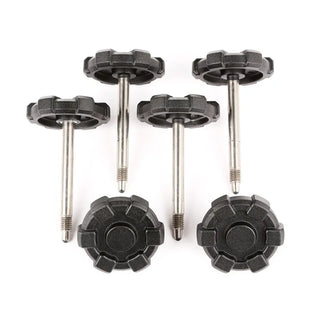 Rugged Ridge Elite Cast Aluminum Door Surround Knobs Set (4-DR): Jeep Wrangler (07-18) - Black