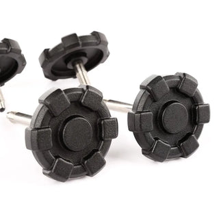 Rugged Ridge Elite Cast Aluminum Door Surround Knobs Set (4-DR): Jeep Wrangler (07-18) - Black